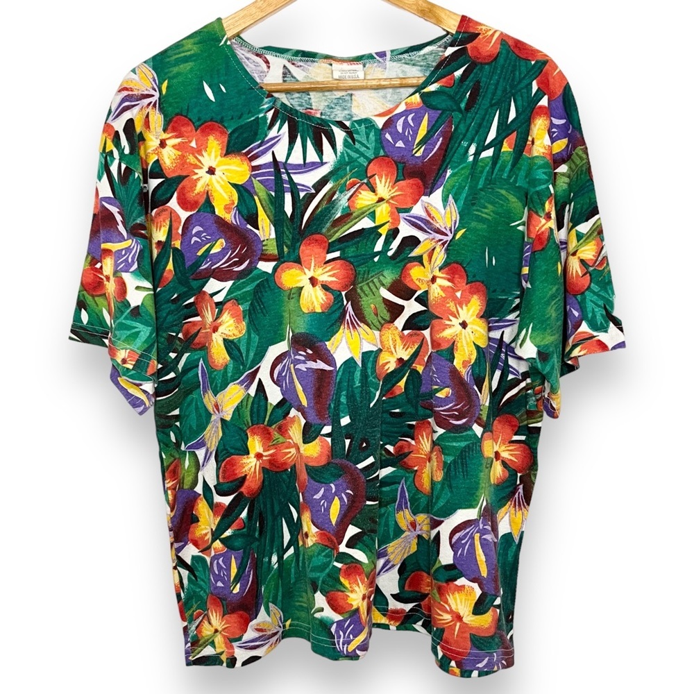 Vintage Floral Tropical Tee Shirt